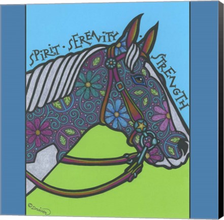 Framed Horse (Pinto) Print