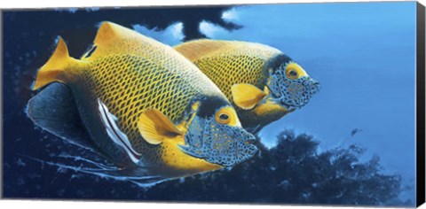 Framed Blue Face Angels Print