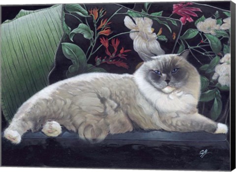 Framed Blue Sans Que Print