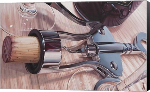 Framed Wine Opener Print