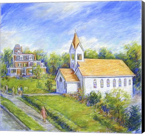 Framed Country Church Print