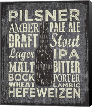 Framed Beer Sign III Print