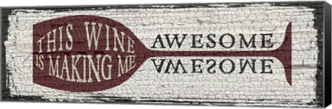 Framed Wine Sign I Print