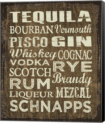 Framed Liquor Sign II Print