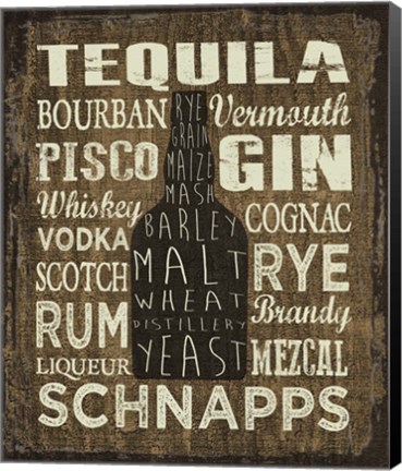 Framed Liquor Sign III Print