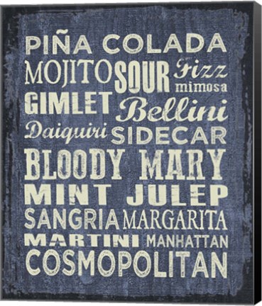 Framed Cocktail Sign II Print