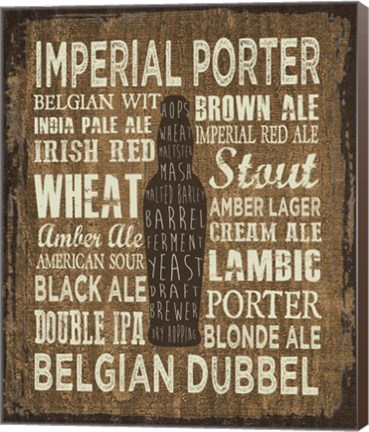Framed Craft Beer Sign III Print