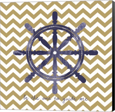 Framed Ship Wheel 2 Print