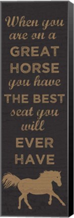 Framed Best Seat Print