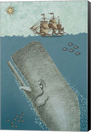 Framed Whate and Ship 2 Print