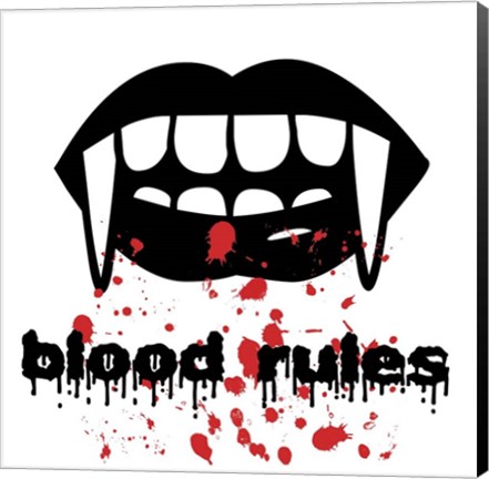 Framed Blood Rules Print