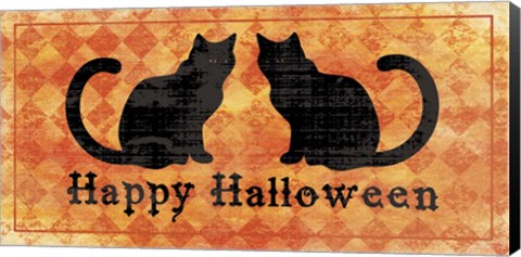 Framed Cats - Happy Halloween Print
