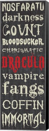Framed Dracula Sign Print