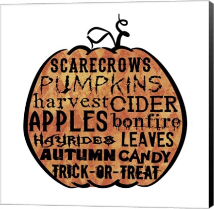 Framed Pumpkin 1 Print