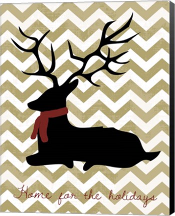 Framed Deer - Home For the Holidays Print