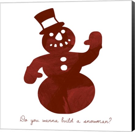 Framed Snowman Print