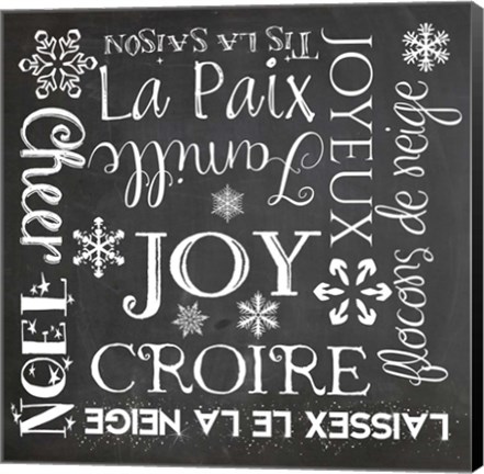 Framed Christmas Chalk 1 French Print