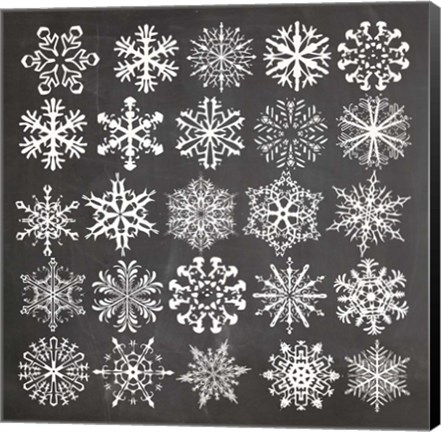 Framed Christmas Chalk 2 Print