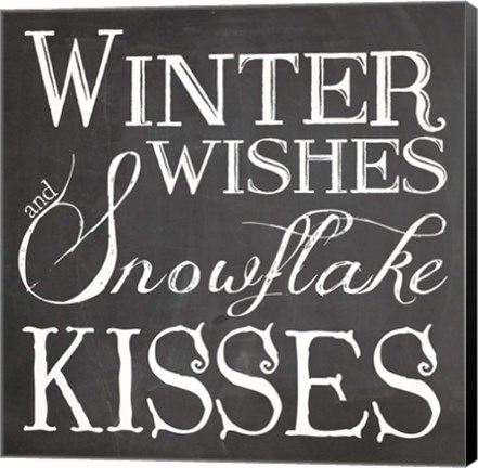 Framed Christmas Chalk 5 Print