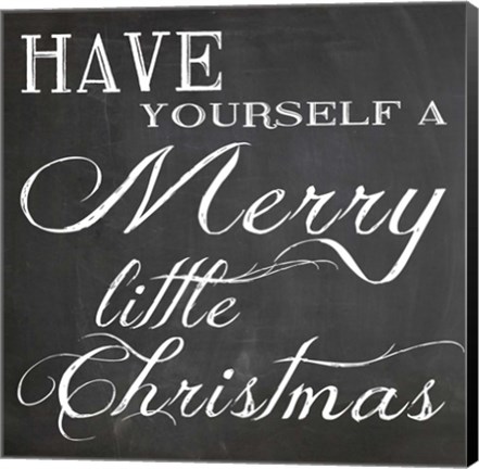 Framed Christmas Chalk 6 Print