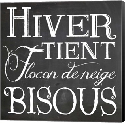 Framed Christmas Chalk 5 Print