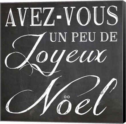 Framed Christmas Chalk 6 French Print