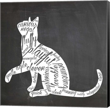 Framed Cat - Black and White Print