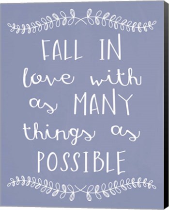 Framed Fall In Love Print