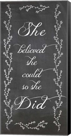 Framed She Believed Print