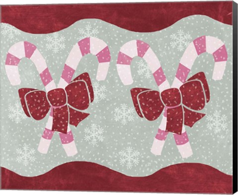 Framed Candy Canes Print