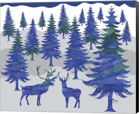 Framed Deer in the Woods Print