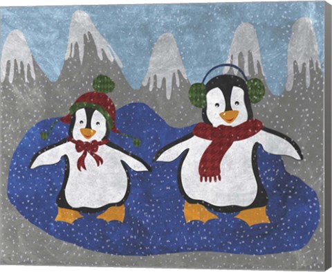 Framed Penguins Print