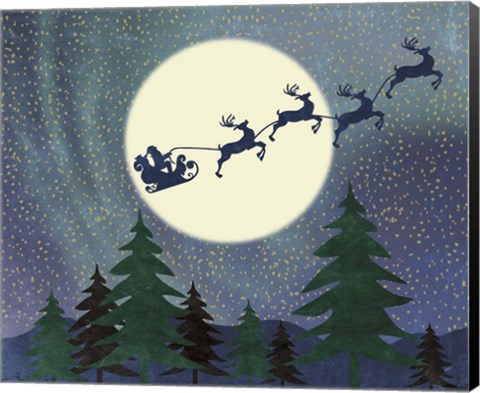 Framed Santa Moon Print