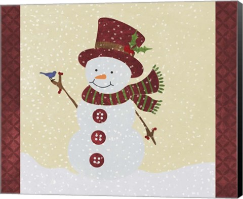 Framed Snowman Print