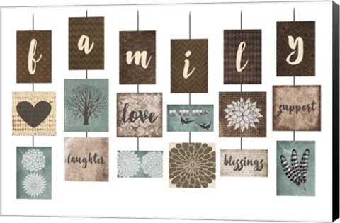 Framed Family Blessings (collage) Print