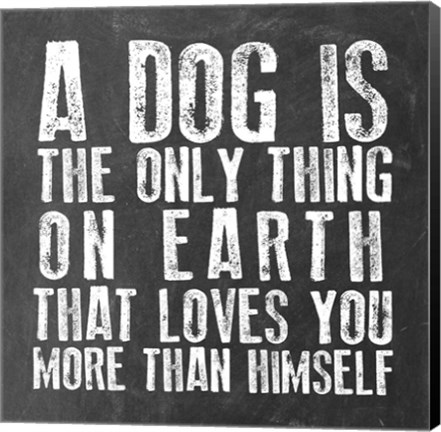 Framed Dog Love Print