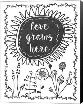 Framed Love Grows Print