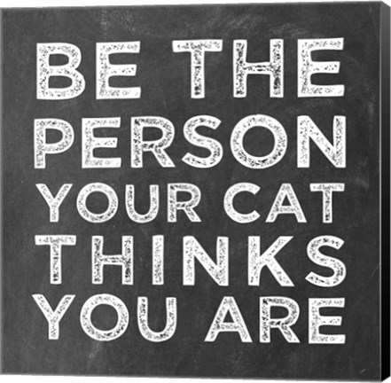 Framed Person Cat Print