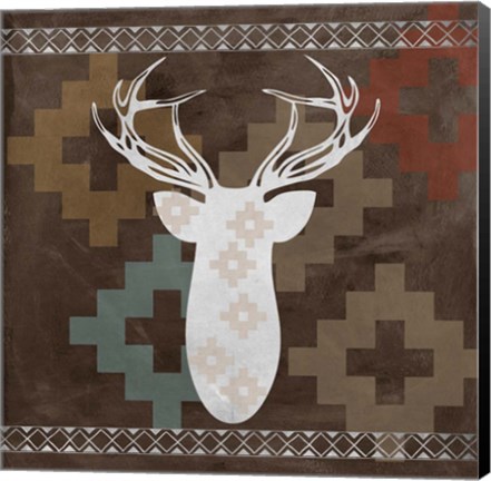 Framed Deer Rack Print