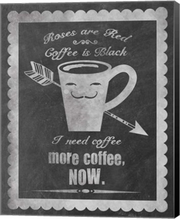 Framed Roses Coffee Print