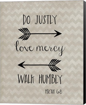 Framed Do Justly Print