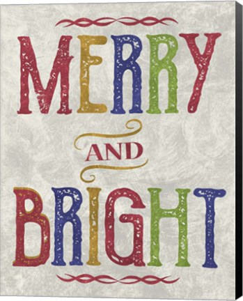 Framed Merry &amp; Bright Print