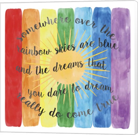 Framed Over The Rainbow Print