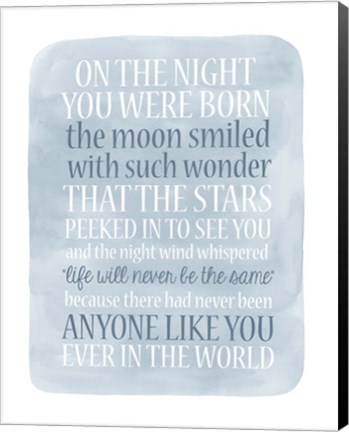 Framed Boy Night Born Print