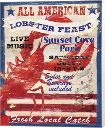 Framed All American Lobster Print