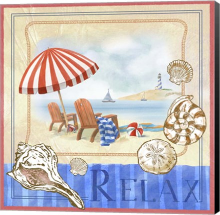 Framed Beach Life I Print