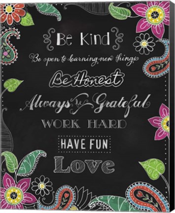 Framed Chalkboard Inspirations Print
