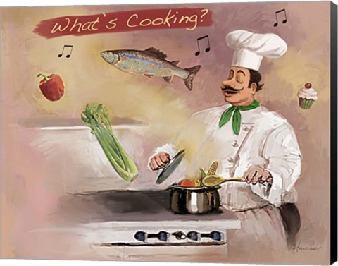Framed Look What&#39;s Cooking Print