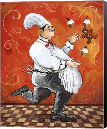 Framed Juggler Bookends I Print