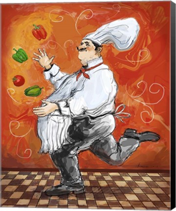 Framed Juggler Bookends II Print